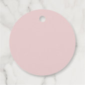 Hochzeit in Rosa-Orchideen Geschenkanhänger (Rückseite)