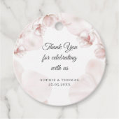 Hochzeit in Rosa-Orchideen Geschenkanhänger (Vorderseite)