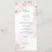 Hochzeit in Rosa-Orchideen Menükarte (Vorderseite)