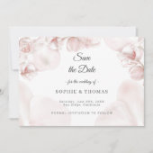 Hochzeit in Rosa-Orchideen Save The Date (Vorderseite)