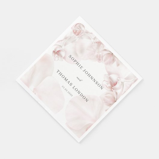 Hochzeit in Rosa-Orchideen Serviette (Ecke)