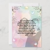 Hochzeit in Rosa und Blau Einladung (Rückseite)