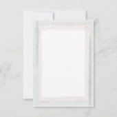 Hochzeit in Rosa und Blau RSVP Karte (Rückseite)