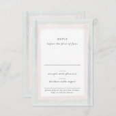 Hochzeit in Rosa und Blau RSVP Karte (Vorne/Hinten)