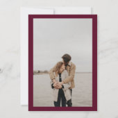 Hochzeit in Rot-Bordeaux-Foto Einladung (Rückseite)