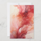 Hochzeit in Rot, Rosa und Silber Einladung (Rückseite)