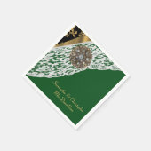 Hochzeit in Rot und Gold Serviette (Ecke)