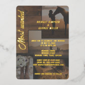 Hochzeit in rustikaler Landschaft Folieneinladung (Vorderseite)