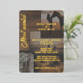 Hochzeit in rustikaler Landschaft Folieneinladung (Stehend vorne)