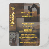 Hochzeit in rustikaler Landschaft Folieneinladung (Vorderseite)