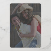 Hochzeit in rustikaler Landschaft Folieneinladung (Rückseite)