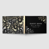Hochzeit in Schwarz und Gold Gästebuch (Voll)