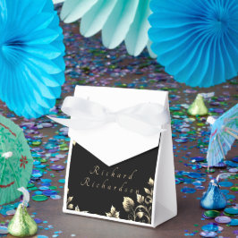 Hochzeit in Schwarz und Gold Geschenkschachtel