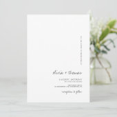 Hochzeit in Schwarz und Weiß Einladung (Stehend Vorderseite)