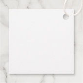 Hochzeit in Schwarz-Weiß-Blume Geschenkanhänger (Rückseite)