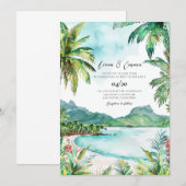 Hochzeit in Seychellen Einladung (Vorne/Hinten)