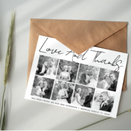 Hochzeit in Skriptkalligrafie Danke Foto Collage