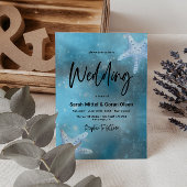 Hochzeit in tiefblauem Meer Einladung