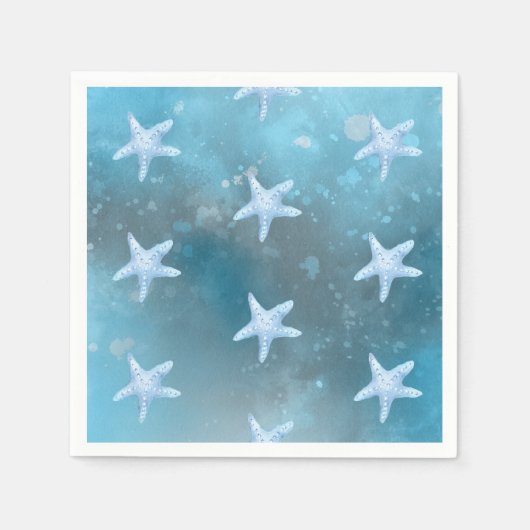 Hochzeit in tiefblauem Meer Serviette (Vorderseite)