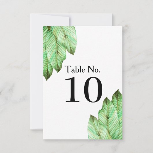 Hochzeit in tropischen Wasserfarben Einladung (Rückseite)