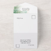 Hochzeit in tropischer Foliage All In One Einladung (Außenbereich)