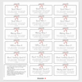 Hochzeit in Urlaubsort-Adressenaufkleber Aufkleber (Blatt)