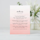 Hochzeit in Urlaubsort am Aquarellstrand Begleitkarte (Stehend Vorderseite)