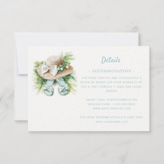 Hochzeit in Urlaubsort am Strand | Details zur RSV RSVP Karte
