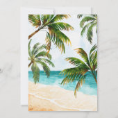 Hochzeit in Urlaubsort am Strand Einladung (Rückseite)