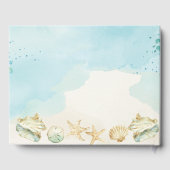 Hochzeit in Urlaubsort am Strand Gästebuch (Rückseite)