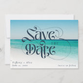 Hochzeit in Urlaubsort am Strand Save The Date (Vorderseite)