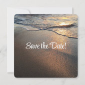 Hochzeit in Urlaubsort am Strand Save The Date (Rückseite)