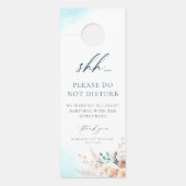 Hochzeit in Urlaubsort am Strand Türanhänger (Vorderseite)