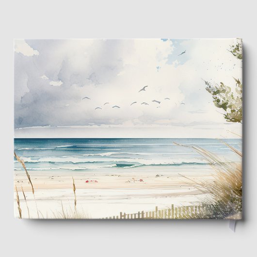 Hochzeit in Urlaubsort an der Küste Gästebuch (Rückseite)