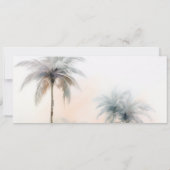 Hochzeit in Urlaubsort Beach Tropical Island Palm Einladung (Rückseite)