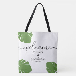 Hochzeit in Urlaubsort Begrüßungsbeutel Tropische Tasche