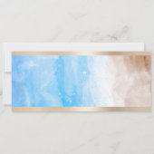 Hochzeit in Urlaubsort Boarding Pass Beach Ocean I Einladung (Rückseite)