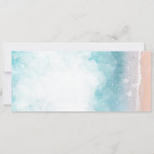 Hochzeit in Urlaubsort Boarding Pass Beach Ocean I Einladung (Rückseite)