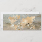 Hochzeit in Urlaubsort Boarding Pass Beach Palm Tr Einladung (Rückseite)