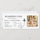 Hochzeit in Urlaubsort Boarding Pass Flugzeug Tick (Vorderseite)