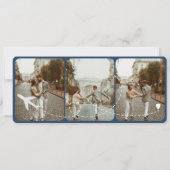 Hochzeit in Urlaubsort Boarding Pass Flugzeug Tick Einladung (Rückseite)