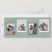 Hochzeit in Urlaubsort Boarding Pass Flugzeug Tick Einladung (Rückseite)