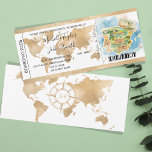 Hochzeit in Urlaubsort Boarding Pass Spanien Einladung<br><div class="desc">Hochzeit in Urlaubsort Boarding Hochzeit Einladung mit einer einzigartigen Aquarell illustrierte Karte von Spanien</div>
