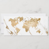 Hochzeit in Urlaubsort Boarding Ticket Gold Plan Einladung (Rückseite)