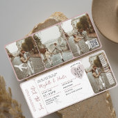 Hochzeit in Urlaubsort Boarding Ticket QR Code Einladung