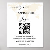 Hochzeit in Urlaubsort Capture Liebe QR Code Hochz Poster (Vorne)