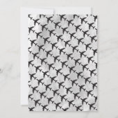 Hochzeit in Urlaubsort Chic Silver Gepäckanhänger  Save The Date (Rückseite)