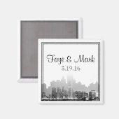 Hochzeit in Urlaubsort Chicago Magnet (Vorderseite/Rückseite)