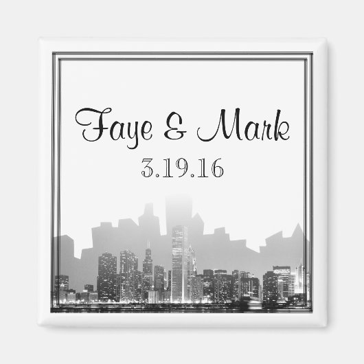 Hochzeit in Urlaubsort Chicago Magnet (Vorne)