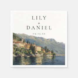 Hochzeit in Urlaubsort Como Serviette
